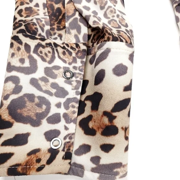 Elie Tahari Distressed Leopard Print Dress Sz 2 - Picture 16 of 16